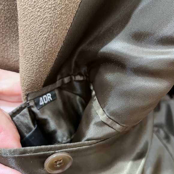 Georgio Giovanno Brown Ultra Suede Sport Coat 3 Button Front Sz 40R - Picture 7 of 9